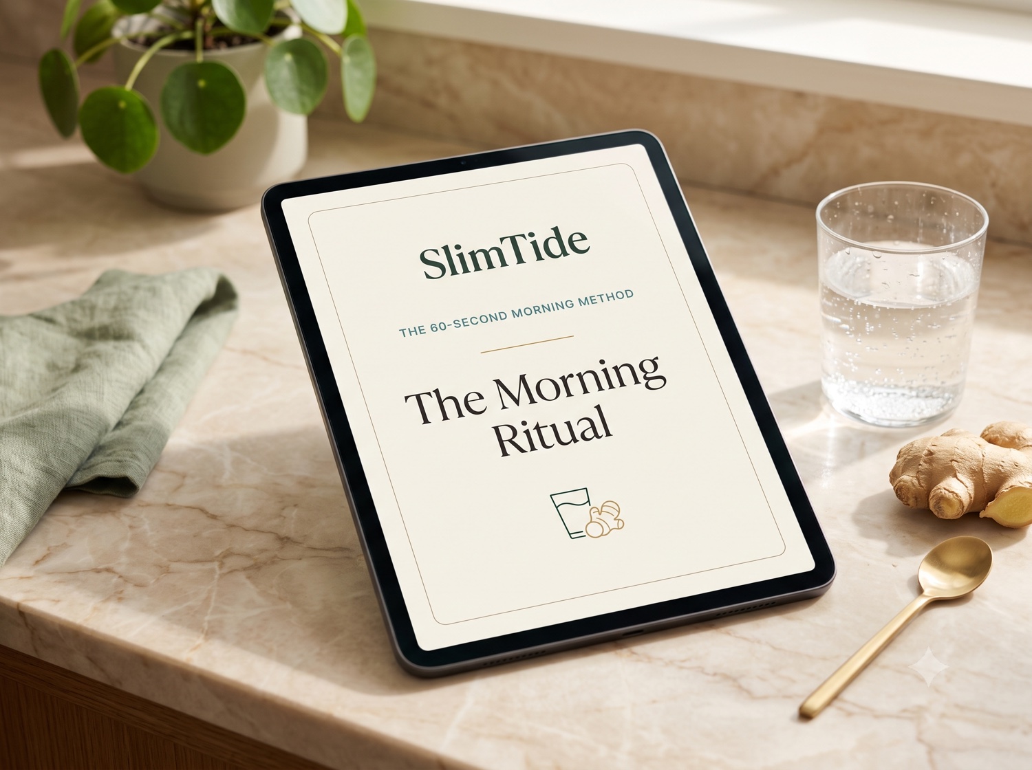 The SlimTide guide on a tablet